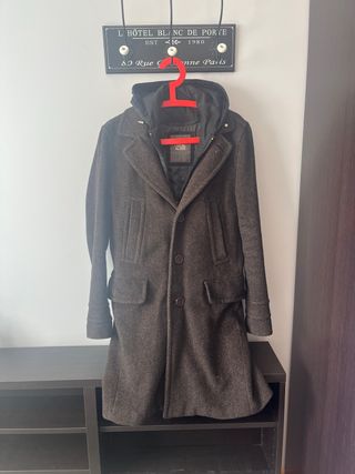 Abrigo paño gris oscuro - talla M