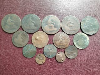 14 Monedas Gobierno Provisional de España de 1870