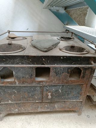 Cocina antigua de leña 