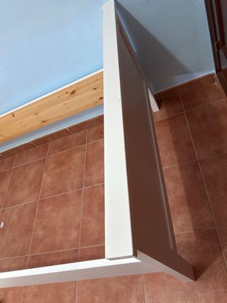 Cama Ikea blanca 90cm - Cabecero madera