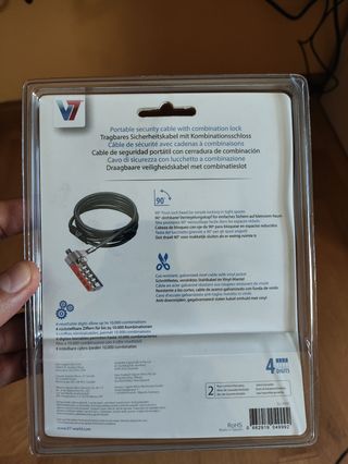 Cable seguridad V7 con candado