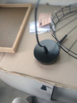 Lampada soffitto metallo legno nera