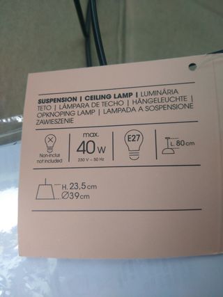 Lampada soffitto metallo legno nera