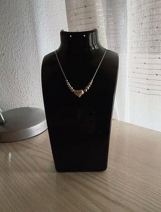 Cadena plata corazón.