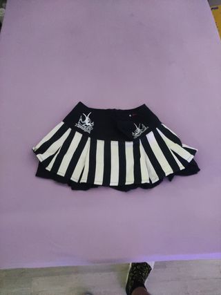 Minifalda a rayas blanco-negro