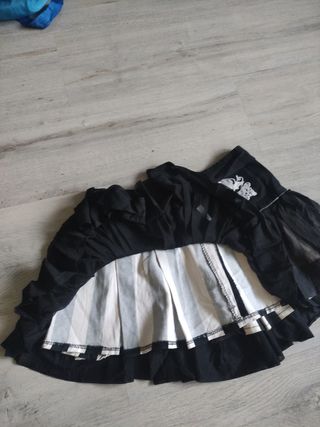 Minifalda a rayas blanco-negro