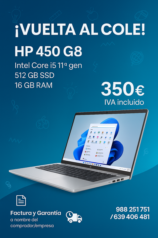HP PROBOOK 450 G8 | I5 11GEN / 16GB RAM / 512 SSD