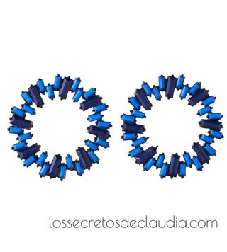 NUEVOS pendientes de aro azul eléctrico tendencia 