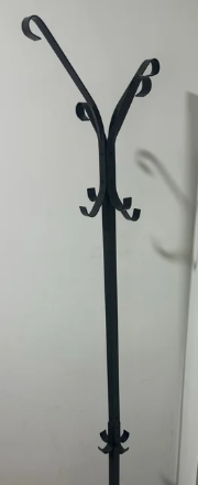 Perchero Metálico Negro y Marrón