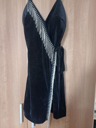Vestido negro fiesta-lentejuelas