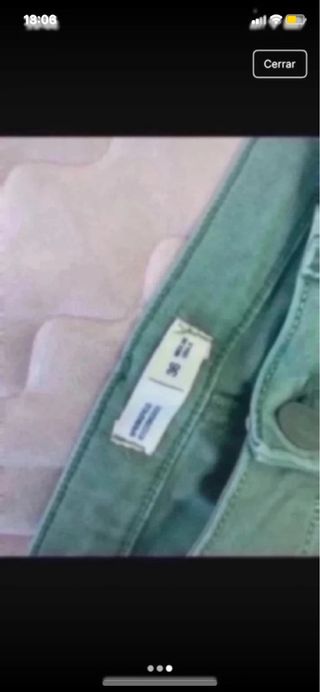 Pantalón ajustado vaquero flare verde agua