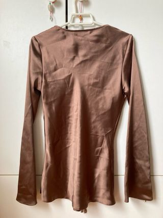 Blusa Zara marrón XS - NUEVA