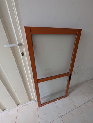 Ventana aluminio con contraventana.