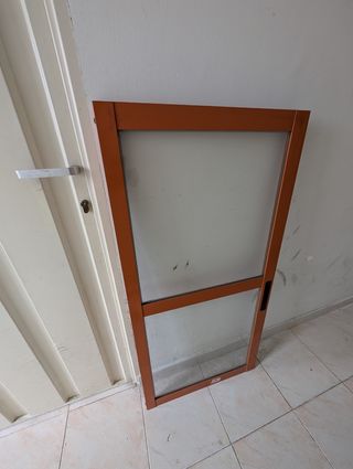 Ventana aluminio con contraventana.