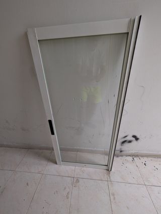 Ventana aluminio con contraventana.