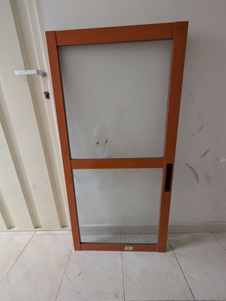 Ventana aluminio con contraventana.