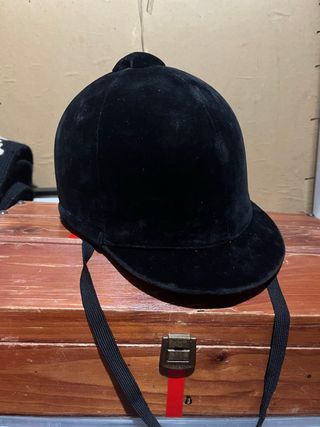 Cappello equitazione velluto nero