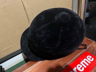 Cappello equitazione velluto nero