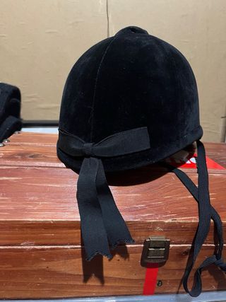 Cappello equitazione velluto nero