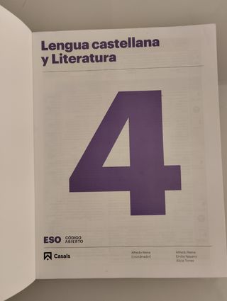 Lengua castellana y Literatura 4 ESO LOMLOE