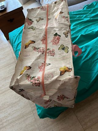 Bolsa almacenaje flores - beige/rosa