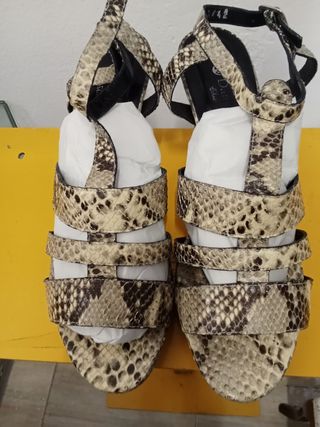 Sandalias D'angelo piel serpiente