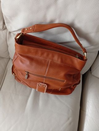 Bolso marrón piel RR