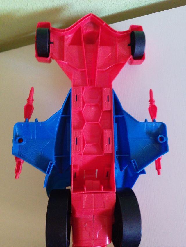 Coche/avión Spiderman juguete rojo y azul