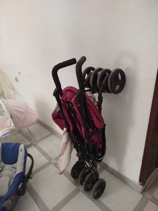 Cochecito bebé rosa
