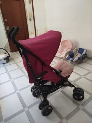 Cochecito bebé rosa