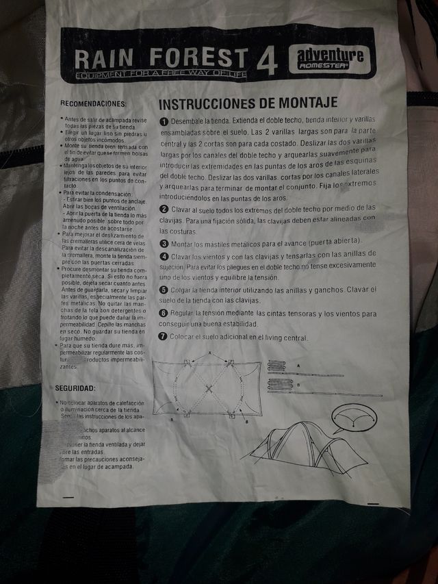 Tienda campaña2/4 pers.