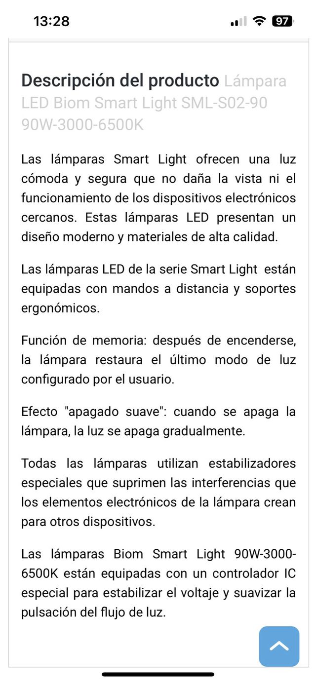 Lampara LED cuadrada moderna