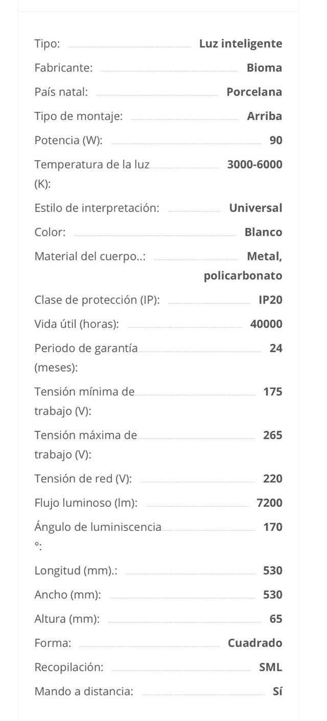 Lampara LED cuadrada moderna