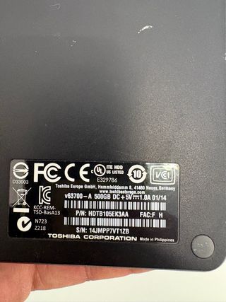 Disco Duro Toshiba 500GB - Externo