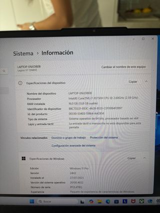 Portactil Lenovo Legion Gaming Intel Core i7