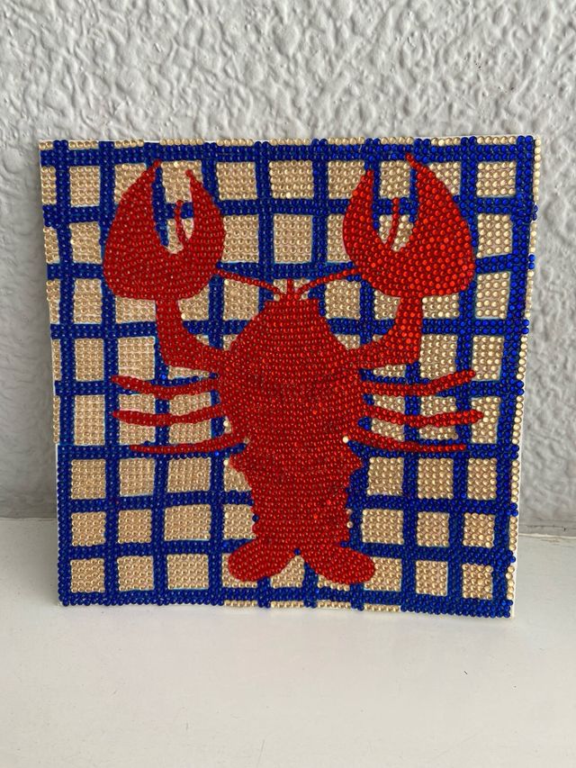 Cuadro brillantes langosta
Hecho a mano
