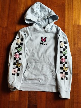 Sudadera Vans azul con mariposas