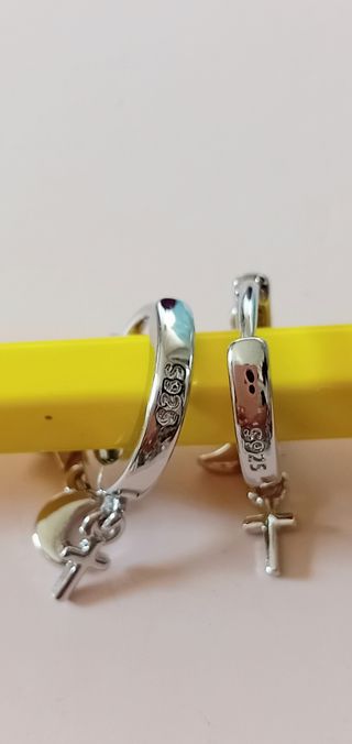 Pendientes Plata 3 Charms