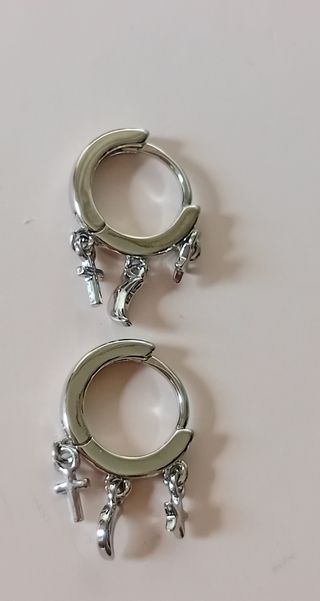 Pendientes Plata 3 Charms