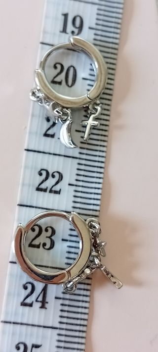 Pendientes Plata 3 Charms