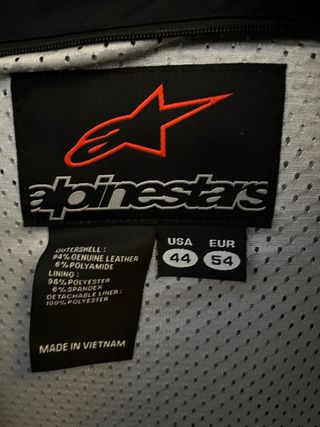 Chaqueta moto piel Alpinestars , se quita forro 