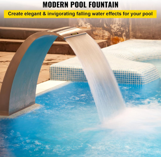 Fontana a Cascata per Piscina, in Acciaio Inox, co