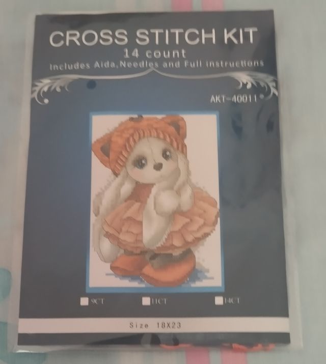 Kit punto de cruz 14ct - Gato