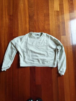 Sudadera verde corta