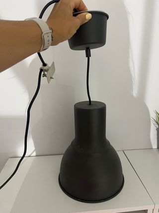 Lámpara colgante negra metal
