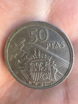 Moneda 50 Ptas Franco 1957-58
