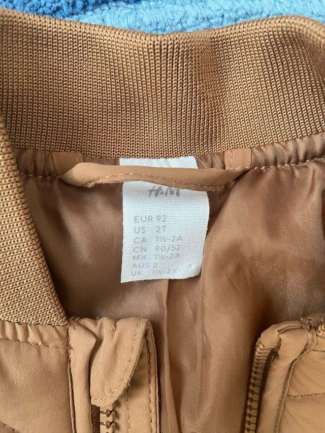 Abrigo acolchado niño 92cm marrón