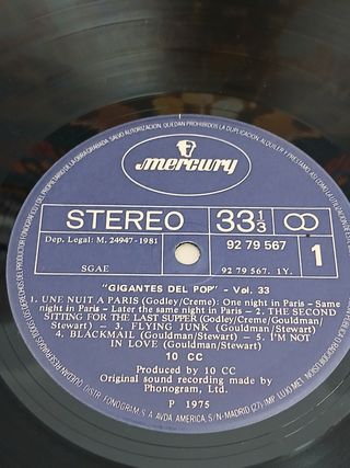 10cc - Pop Gigantes del Pop LP