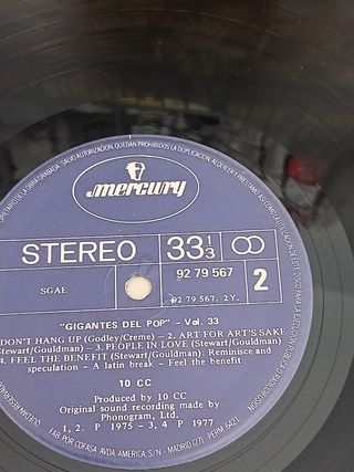 10cc - Pop Gigantes del Pop LP