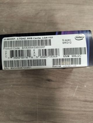 Procesador Intel Core i5-9600KF 3,70 GHz 6 núcleos